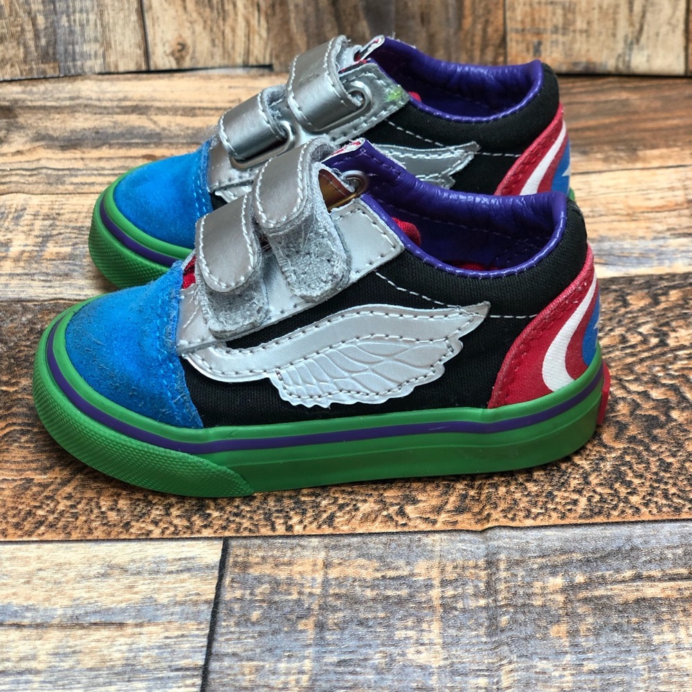 Vans Old Skool X Marvel What The Avengers Toddler Strap Sneakers 4.5 - Picture 3 of 12